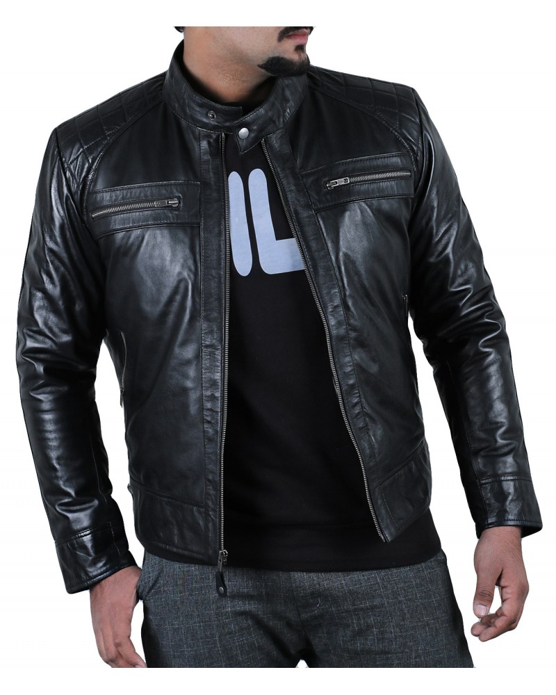 Laverapelle Men's Genuine Lambskin Leather Jacket (Fencing Jacket) - 1701007 Laverapelle Men's Genuine Lambskin Leather Jacket (Fencing Jacket) - 1701007