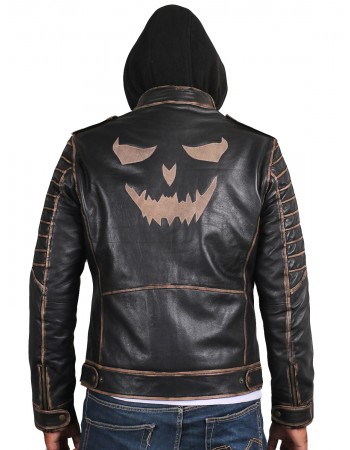 Laverapelle Men's Genuine Cow Ruboff Suicide Squad Joker Leather Jacket - 1701009 Laverapelle Men's Genuine Cow Ruboff Suicide Squad Joker Leather Jacket - 1701009
