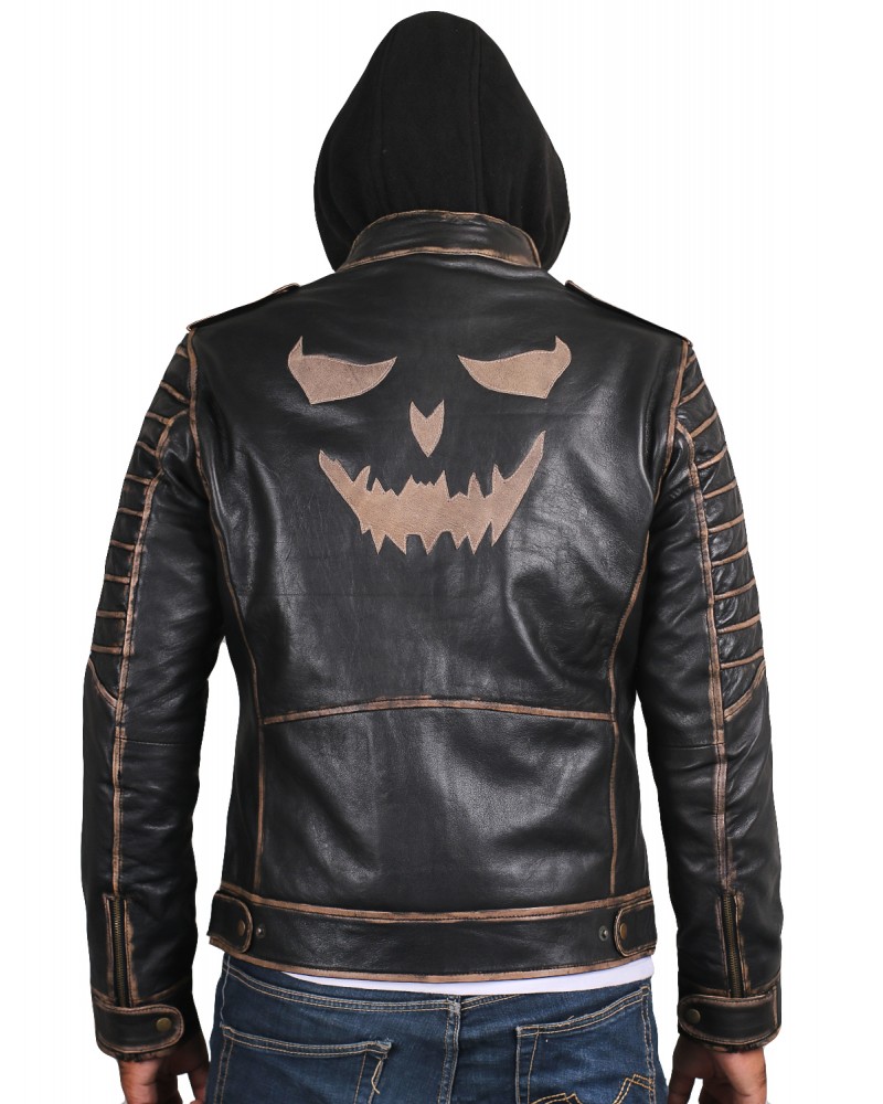 Laverapelle Men's Genuine Cow Ruboff Suicide Squad Joker Leather Jacket - 1701009 Laverapelle Men's Genuine Cow Ruboff Suicide Squad Joker Leather Jacket - 1701009