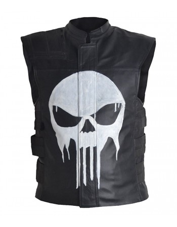 Laverapelle Men's Thomas Janes the Punisher Synthetic Leather Biker Vest - 1703010 Laverapelle Men's Thomas Janes the Punisher Synthetic Leather Biker Vest - 1703010