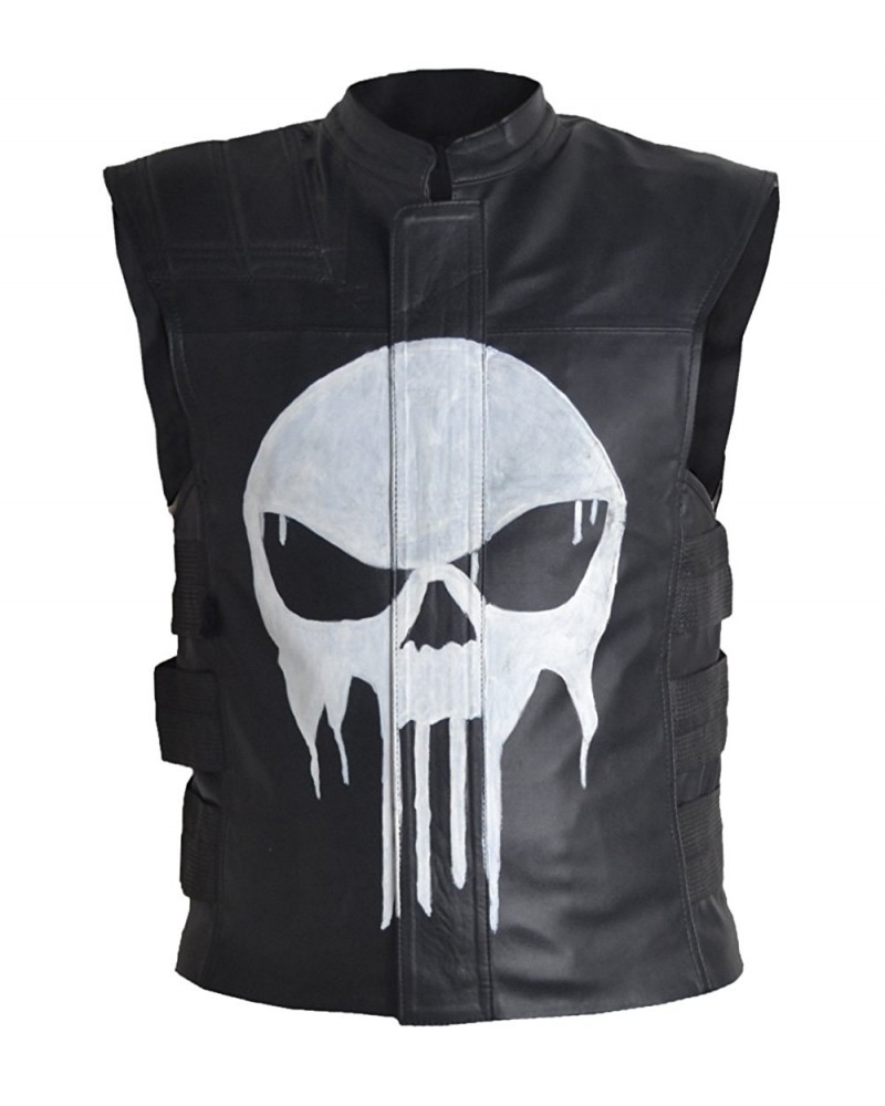 Laverapelle Men's Thomas Janes the Punisher Synthetic Leather Biker Vest - 1703010