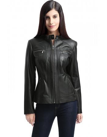 Laverapelle Women's Genuine Lambskin Leather Jacket (Racer Jacket) - 1721019 Laverapelle Women's Genuine Lambskin Leather Jacket (Racer Jacket) - 1721019