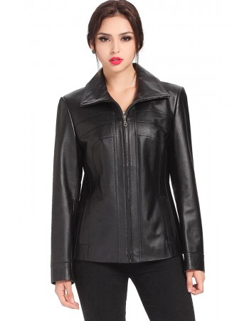 Laverapelle Women's Genuine Lambskin Leather Jacket (Classic Jacket) - 1721020 Laverapelle Women's Genuine Lambskin Leather Jacket (Classic Jacket) - 1721020