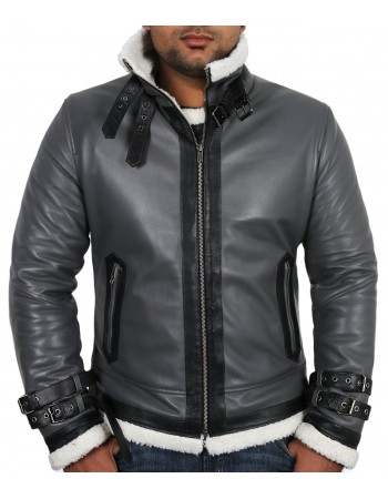Laverapelle Men's Genuine Lambskin Leather Jacket (Shearling Jacket) - 1701031