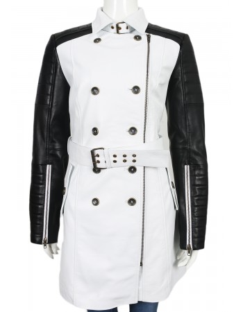 Laverapelle Women's Genuine Lambskin Leather Coat (Trench Coat) - 1722032