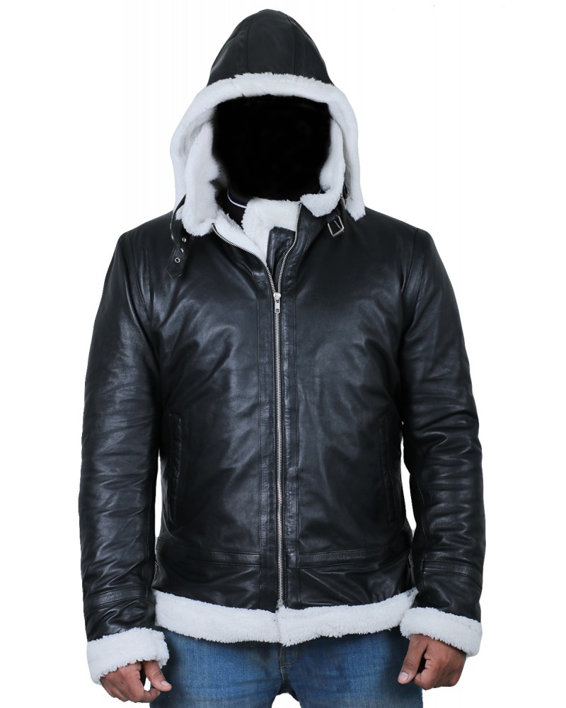 Laverapelle Men's Genuine Lambskin Leather Jacket (Hooded) - 1701043 Laverapelle Men's Genuine Lambskin Leather Jacket (Hooded) - 1701043