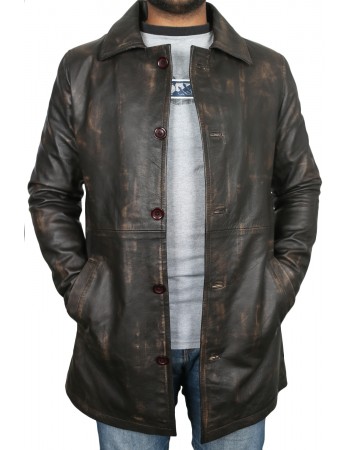 Laverapelle Men's Genuine Cow Ruboff Leather Coat (Classic Coat) - 1702050 Laverapelle Men's Genuine Cow Ruboff Leather Coat (Classic Coat) - 1702050
