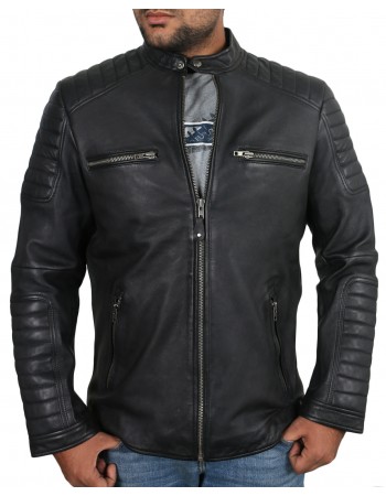Laverapelle Men's Genuine Lambskin Leather Jacket (Racer Jacket) - 1801002