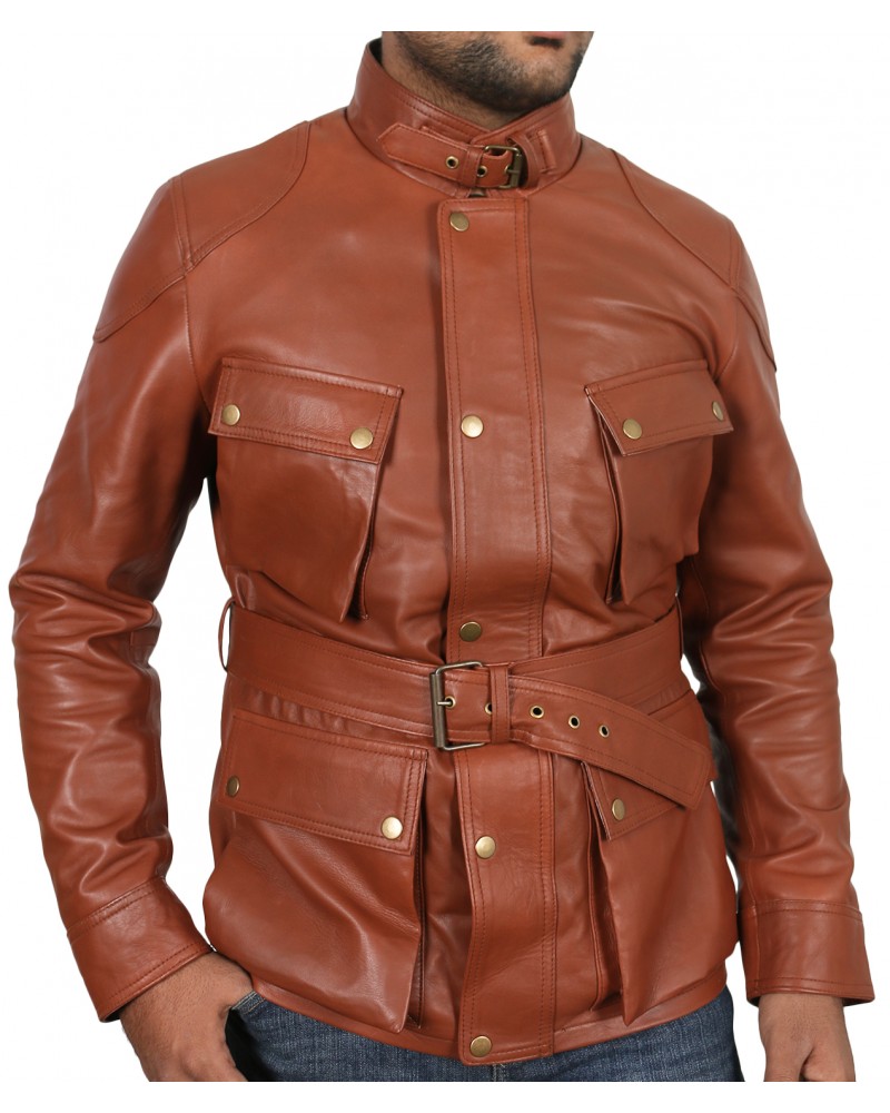 Laverapelle Men's Genuine Lambskin Leather Jacket (Field Jacket) - 1801007