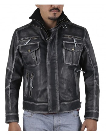 Laverapelle Men's Genuine Cow Ruboff Leather Jacket (Racer Jacket) - 1801011 Laverapelle Men's Genuine Cow Ruboff Leather Jacket (Racer Jacket) - 1801011