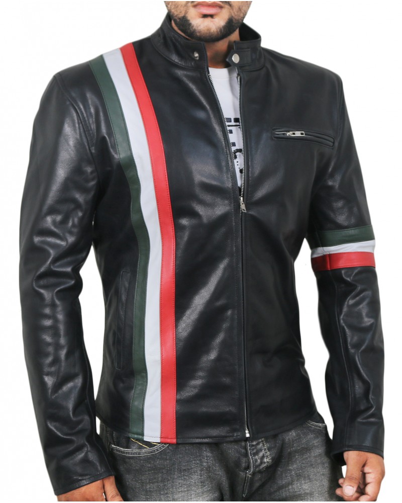 Laverapelle Men's Genuine Lambskin Leather Jacket (Racer Jacket) - 1801029 Laverapelle Men's Genuine Lambskin Leather Jacket (Racer Jacket) - 1801029