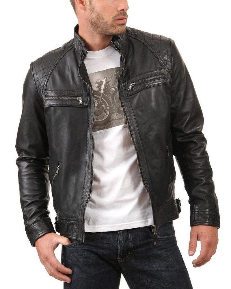 Laverapelle Men's Genuine Lambskin Leather Jacket (Fencing Jacket) - 1801041 Laverapelle Men's Genuine Lambskin Leather Jacket (Fencing Jacket) - 1801041