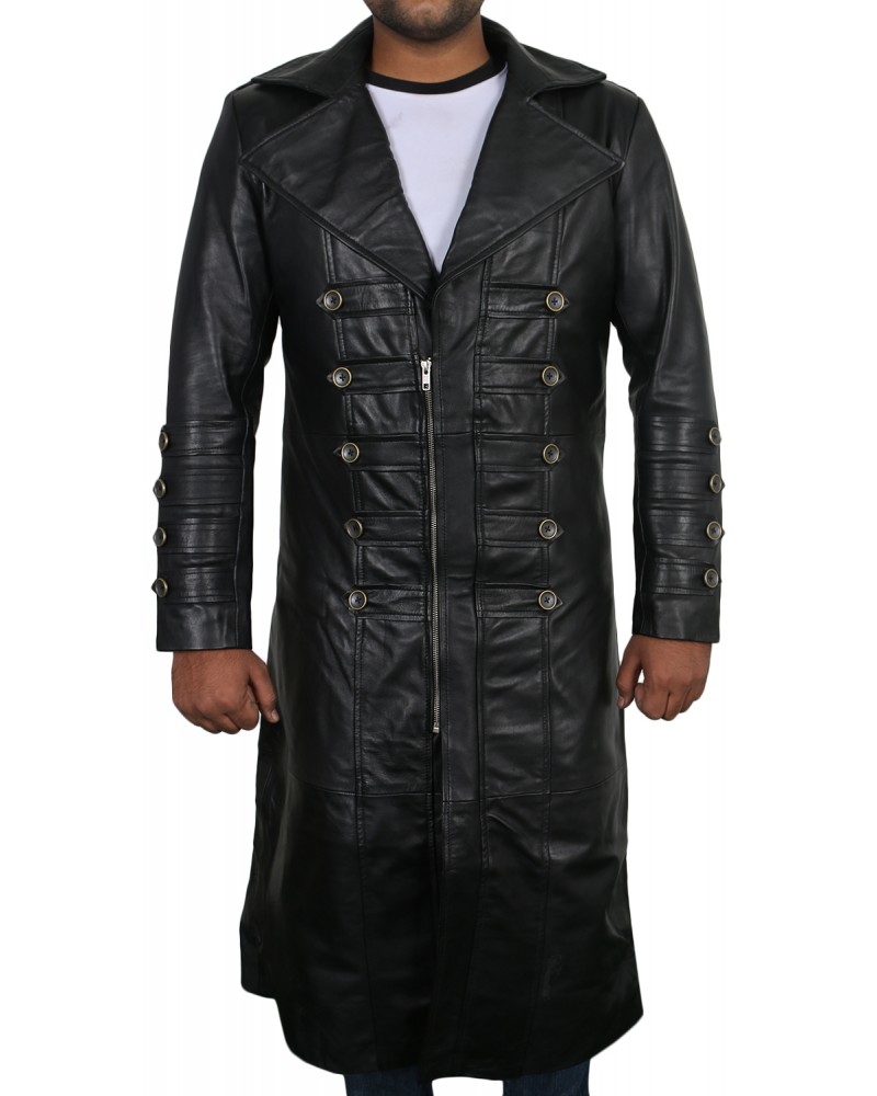 Laverapelle Men's Genuine Lambskin Leather Coat (Over Coat) - 1802003