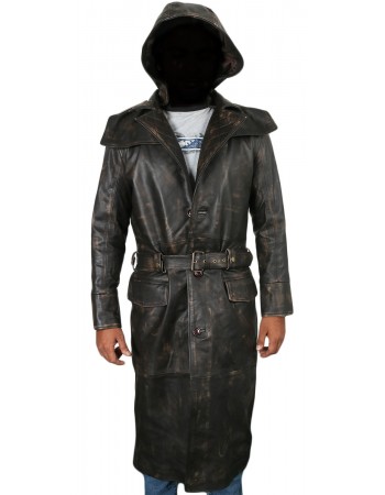 Laverapelle Men's Genuine Cow Ruboff Leather Coat (Trench Coat) - 1802009 Laverapelle Men's Genuine Cow Ruboff Leather Coat (Trench Coat) - 1802009