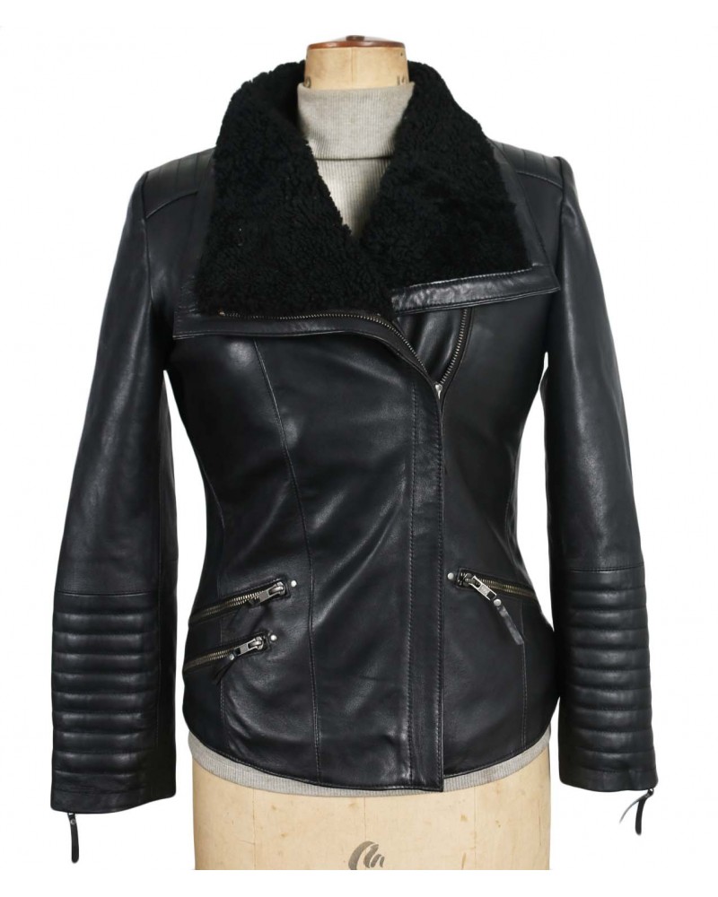 Laverapelle Women's Genuine Lambskin Leather Jacket (Double Rider Jacket) - 1821007