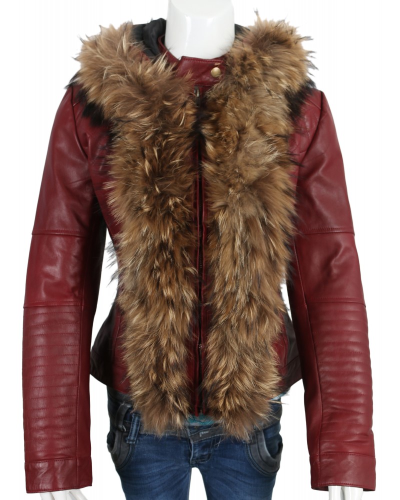 Laverapelle Women's Genuine Lambskin Leather Jacket (Hooded) - 1821008 Laverapelle Women's Genuine Lambskin Leather Jacket (Hooded) - 1821008