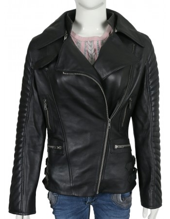 Laverapelle Women's Genuine Lambskin Leather Jacket (Double Rider Jacket) - 1821011 Laverapelle Women's Genuine Lambskin Leather Jacket (Double Rider Jacket) - 1821011