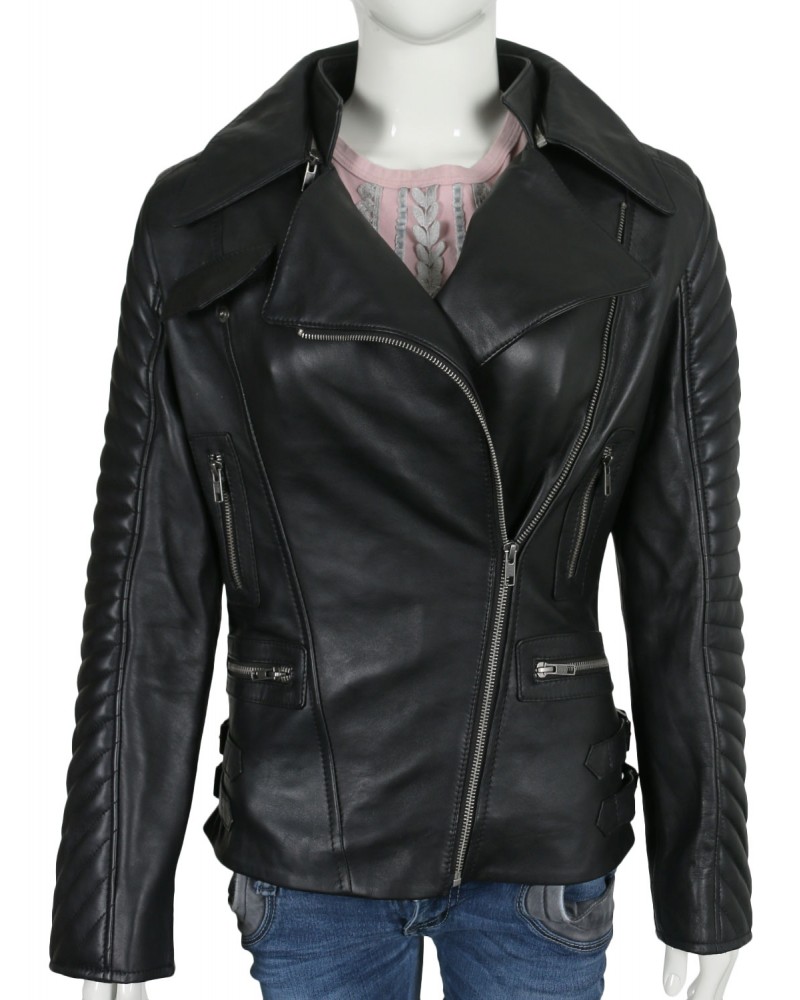 Laverapelle Women's Genuine Lambskin Leather Jacket (Double Rider Jacket) - 1821011