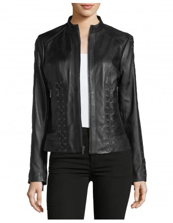 Laverapelle Women's Genuine Lambskin Leather Jacket (Racer Jacket) - 1821025