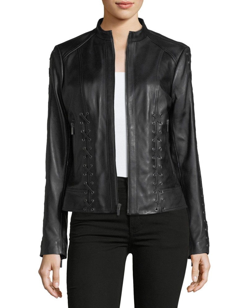 Laverapelle Women's Genuine Lambskin Leather Jacket (Racer Jacket) - 1821025