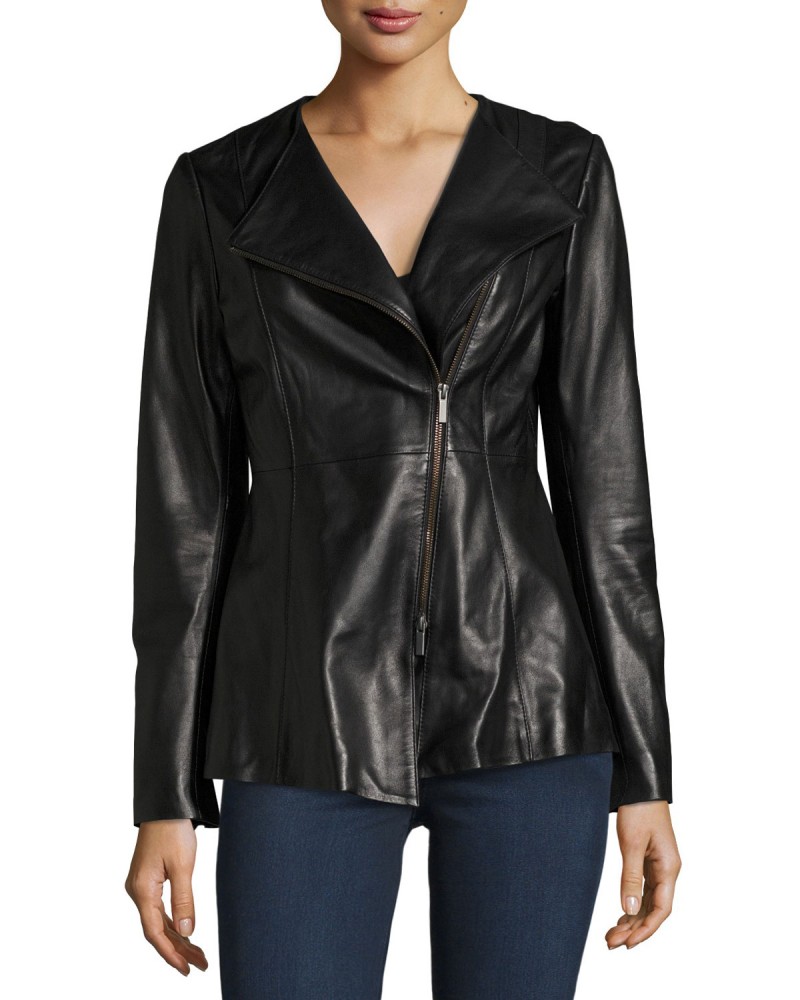 Laverapelle Women's Genuine Lambskin Leather Jacket (Double Rider Jacket) - 1821027