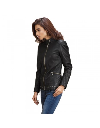 Laverapelle Women's Genuine Lambskin Leather Jacket (fencing Jacket) - 1821030 Laverapelle Women's Genuine Lambskin Leather Jacket (fencing Jacket) - 1821030