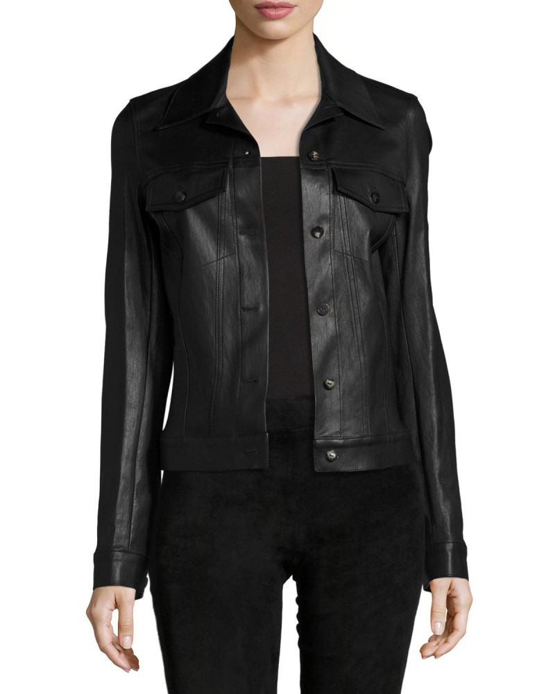 Laverapelle Women's Genuine Lambskin Leather Jacket (Regal Jacket) - 1821033