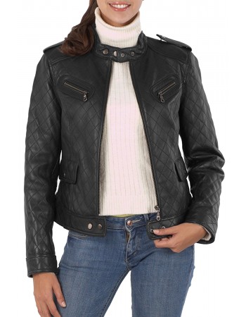 Laverapelle Women's Genuine Lambskin Leather Jacket (Racer Jacket) - 1821036 Laverapelle Women's Genuine Lambskin Leather Jacket (Racer Jacket) - 1821036