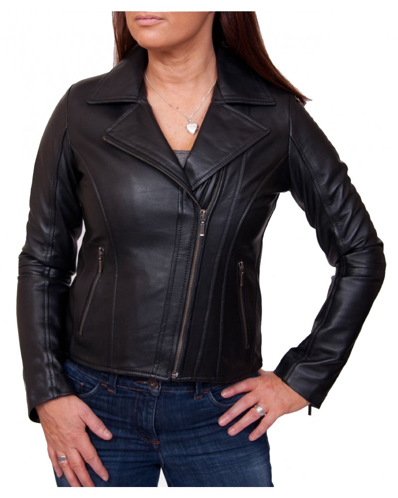 Laverapelle Women's Genuine Lambskin Leather Jacket (Double Rider Jacket) - 1821045