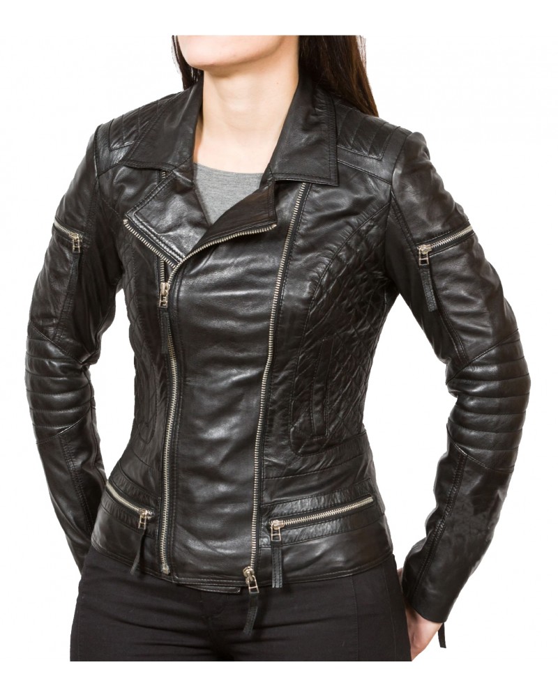 Laverapelle Women's Genuine Lambskin Leather Jacket (Double Rider Jacket) - 1821046 Laverapelle Women's Genuine Lambskin Leather Jacket (Double Rider Jacket) - 1821046