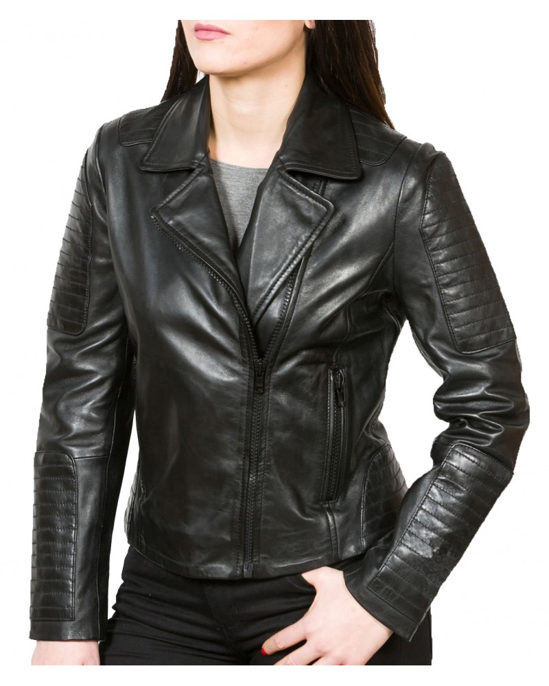 Laverapelle Women's Genuine Lambskin Leather Jacket (Double Rider Jacket) - 1821048