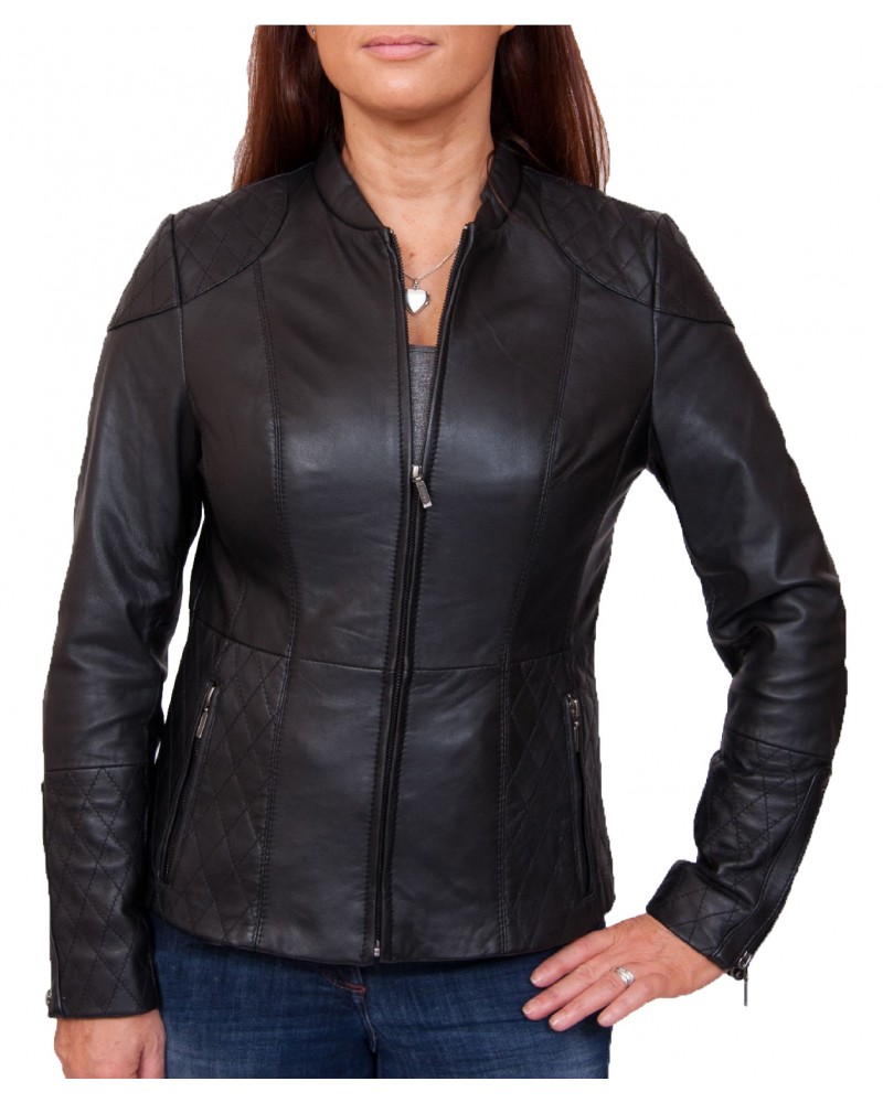 Laverapelle Women's Genuine Lambskin Leather Jacket (Racer Jacket) - 1821050 Laverapelle Women's Genuine Lambskin Leather Jacket (Racer Jacket) - 1821050