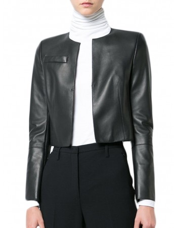 Laverapelle Women's Genuine Lambskin Leather Jacket (Officer Jacket) - 1821059