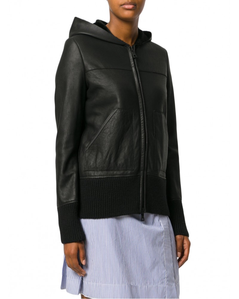 Laverapelle Women's Genuine Lambskin Leather Jacket (Hooded) - 1821060 Laverapelle Women's Genuine Lambskin Leather Jacket (Hooded) - 1821060