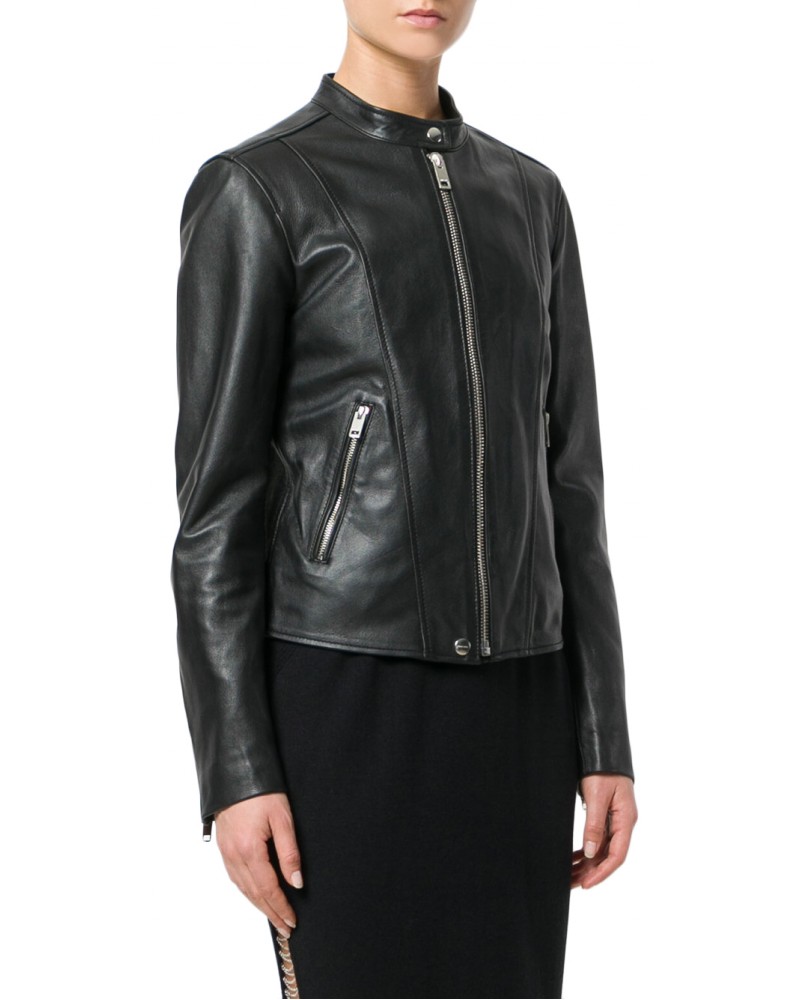 Laverapelle Women's Genuine Lambskin Leather Jacket (Racer Jacket) - 1821069