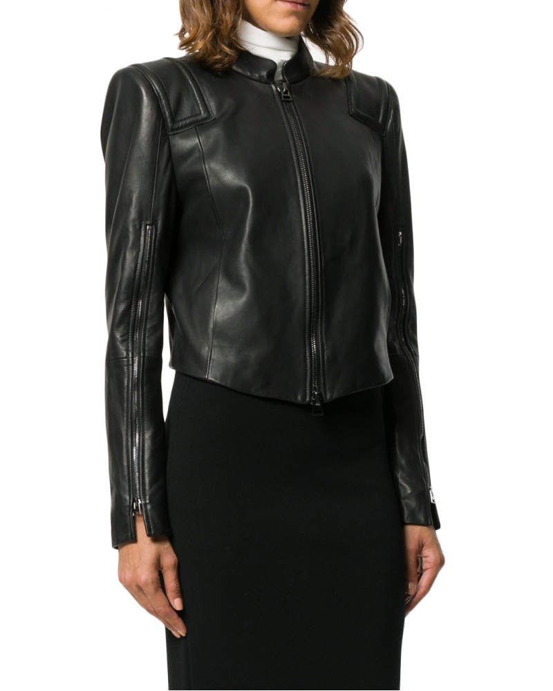 Laverapelle Women's Genuine Lambskin Leather Jacket (Officer Jacket) - 1821073