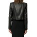 Laverapelle Women's Genuine Lambskin Leather Jacket (Officer Jacket) - 1821073