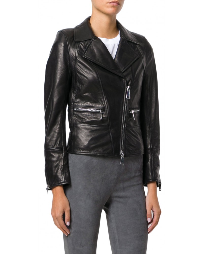 Laverapelle Women's Genuine Lambskin Leather Jacket (Double Rider Jacket) - 1821077