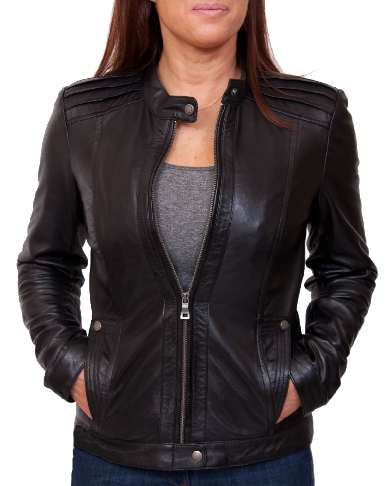 Laverapelle Women's Genuine Lambskin Leather Jacket (Racer Jacket) - 1821085 Laverapelle Women's Genuine Lambskin Leather Jacket (Racer Jacket) - 1821085