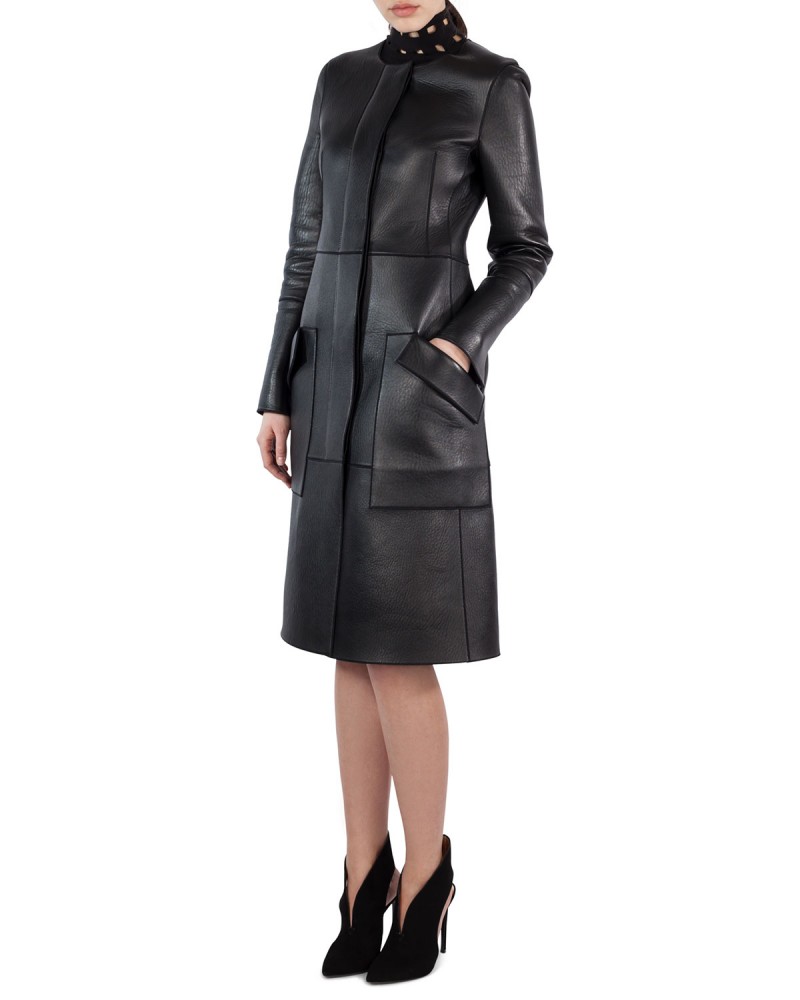 Laverapelle Women's Genuine Cowhide Leather Coat (Officer Coat) - 1822002 Laverapelle Women's Genuine Cowhide Leather Coat (Officer Coat) - 1822002