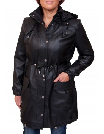 Laverapelle Women's Genuine Lambskin Leather Coat (Long Coat) - 1822005