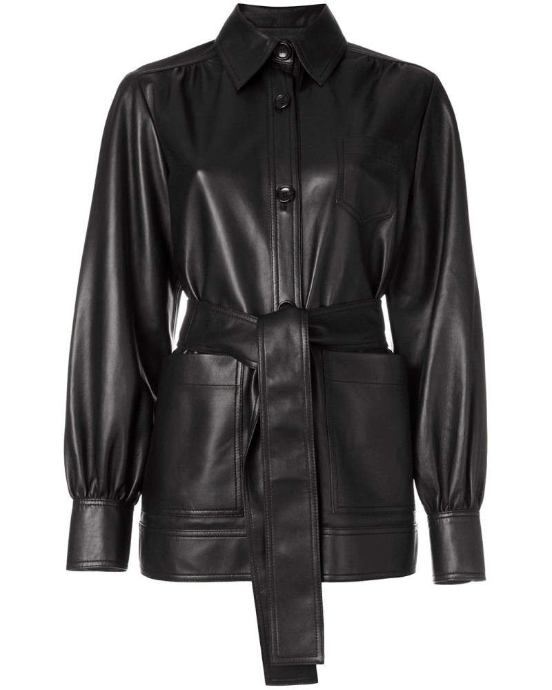 Laverapelle Women's Genuine Lambskin Leather Coat (Trench Coat) - 1822010 Laverapelle Women's Genuine Lambskin Leather Coat (Trench Coat) - 1822010