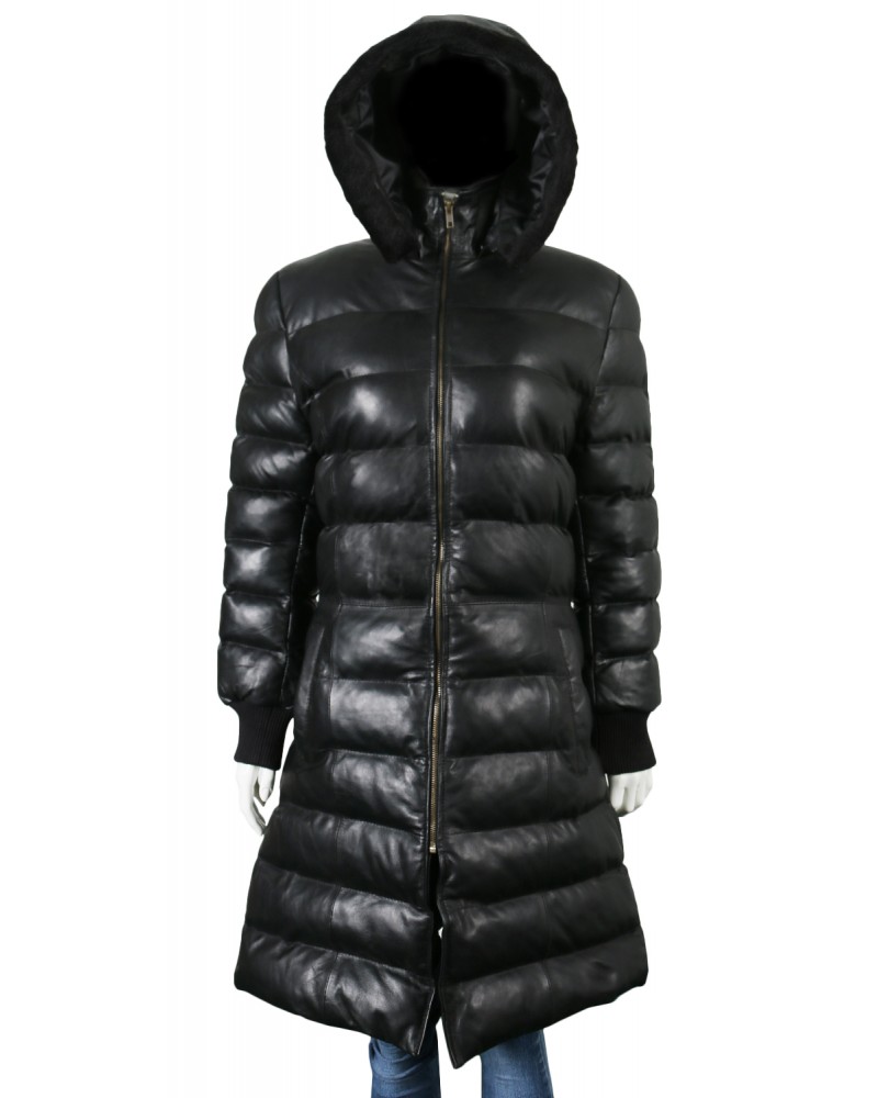 Laverapelle Women's Genuine Lambskin Leather Coat (Puff Coat) - 1822014 Laverapelle Women's Genuine Lambskin Leather Coat (Puff Coat) - 1822014