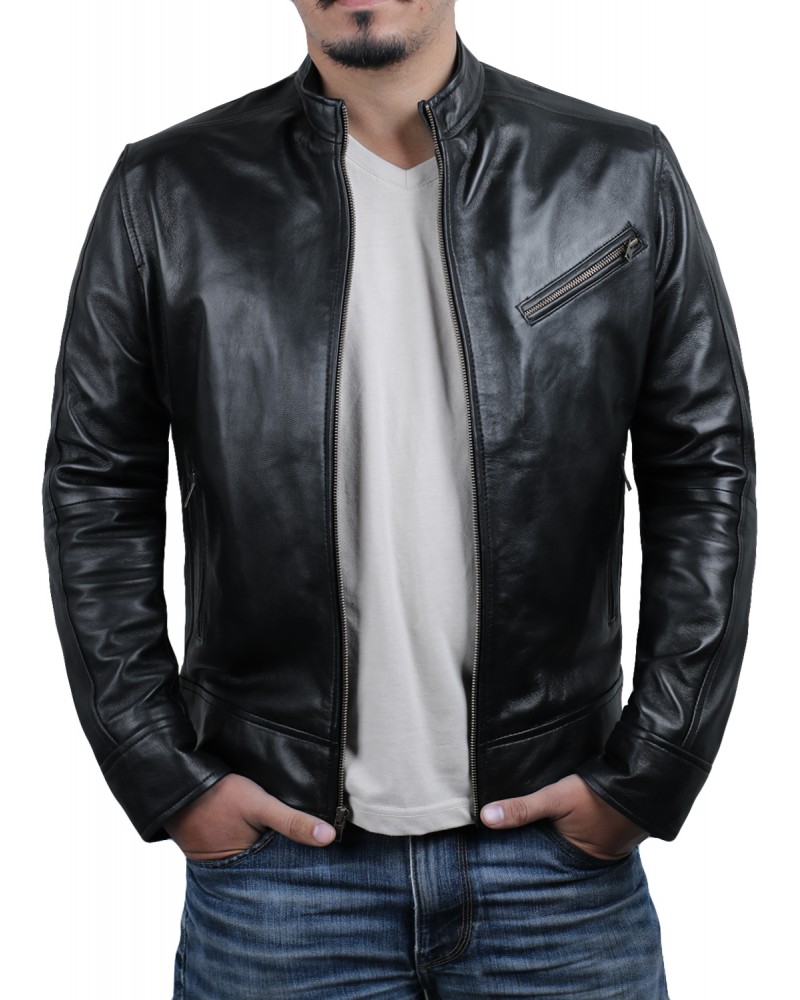 Laverapelle Men's Genuine Lambskin Leather Jacket (Racer Jacket) - 2001003 Laverapelle Men's Genuine Lambskin Leather Jacket (Racer Jacket) - 2001003