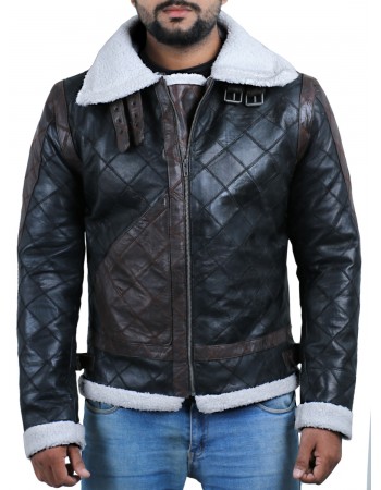 Laverapelle Men's Genuine Lambskin Leather Jacket (Black, Patchwork) - 2001022