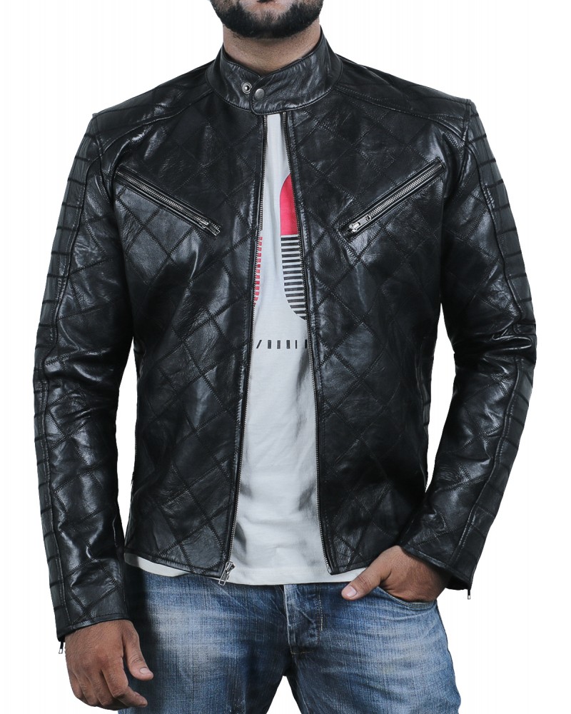 Laverapelle Men's Genuine Lambskin Leather Jacket (Patchwork) - 2001615 Laverapelle Men's Genuine Lambskin Leather Jacket (Patchwork) - 2001615