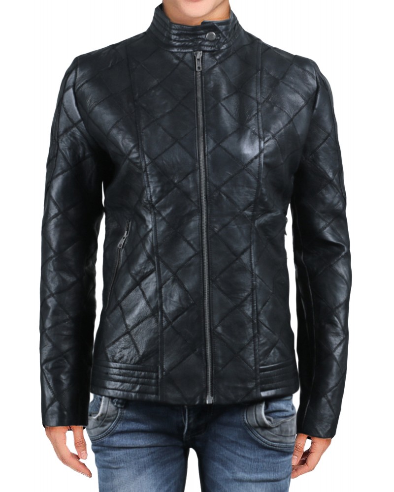 Laverapelle Women's Genuine Lambskin Leather Jacket (Patchwork) - 2021667 Laverapelle Women's Genuine Lambskin Leather Jacket (Patchwork) - 2021667