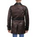 Laverapelle Men's Genuine Lambskin Leather Over Coat (Black, Patchwork) - 2302001