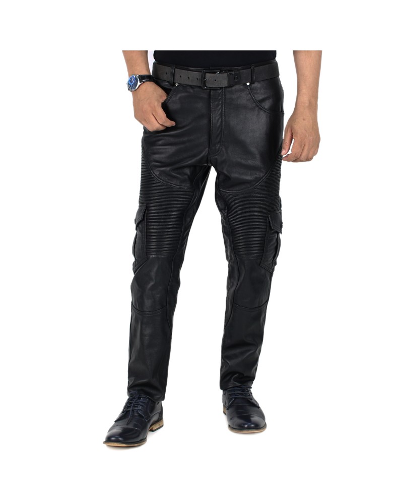 Laverapelle Men's Genuine Lambskin Leather Pants (Black, Biker Pants) - 2304001 Laverapelle Men's Genuine Lambskin Leather Pants (Black, Biker Pants) - 2304001