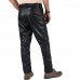 Laverapelle Men's Genuine Lambskin Leather Pants (Black, Leather Trousers) - 2304005